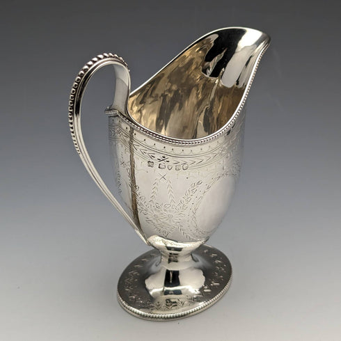 1872年 英国アンティーク 純銀製 クリームジャグ 138g Martin and Hall